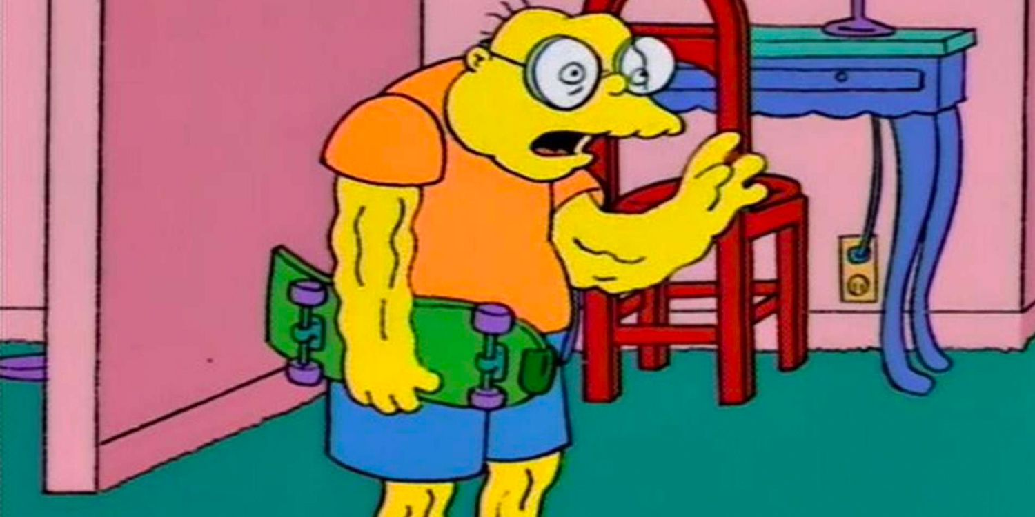 Hans Moleman the Simpsons dressed as bart