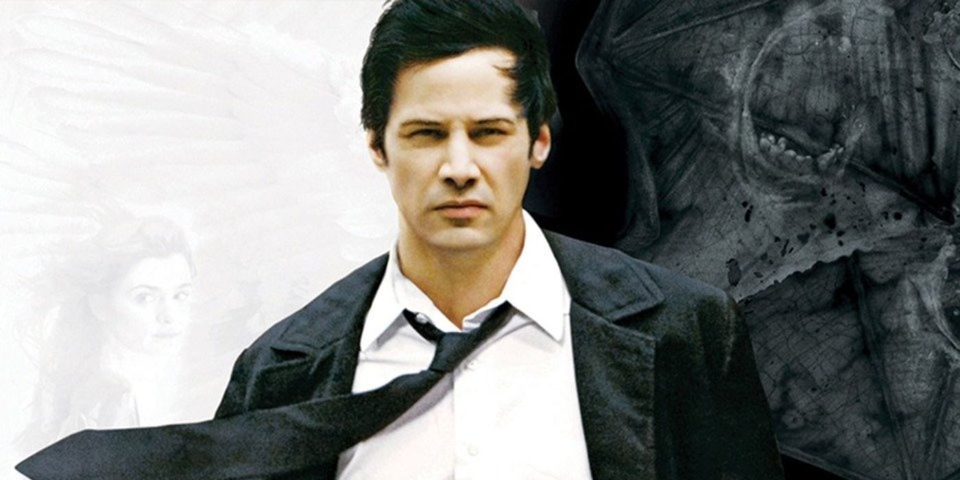 Keanu Reeves on a poster for Constantine 