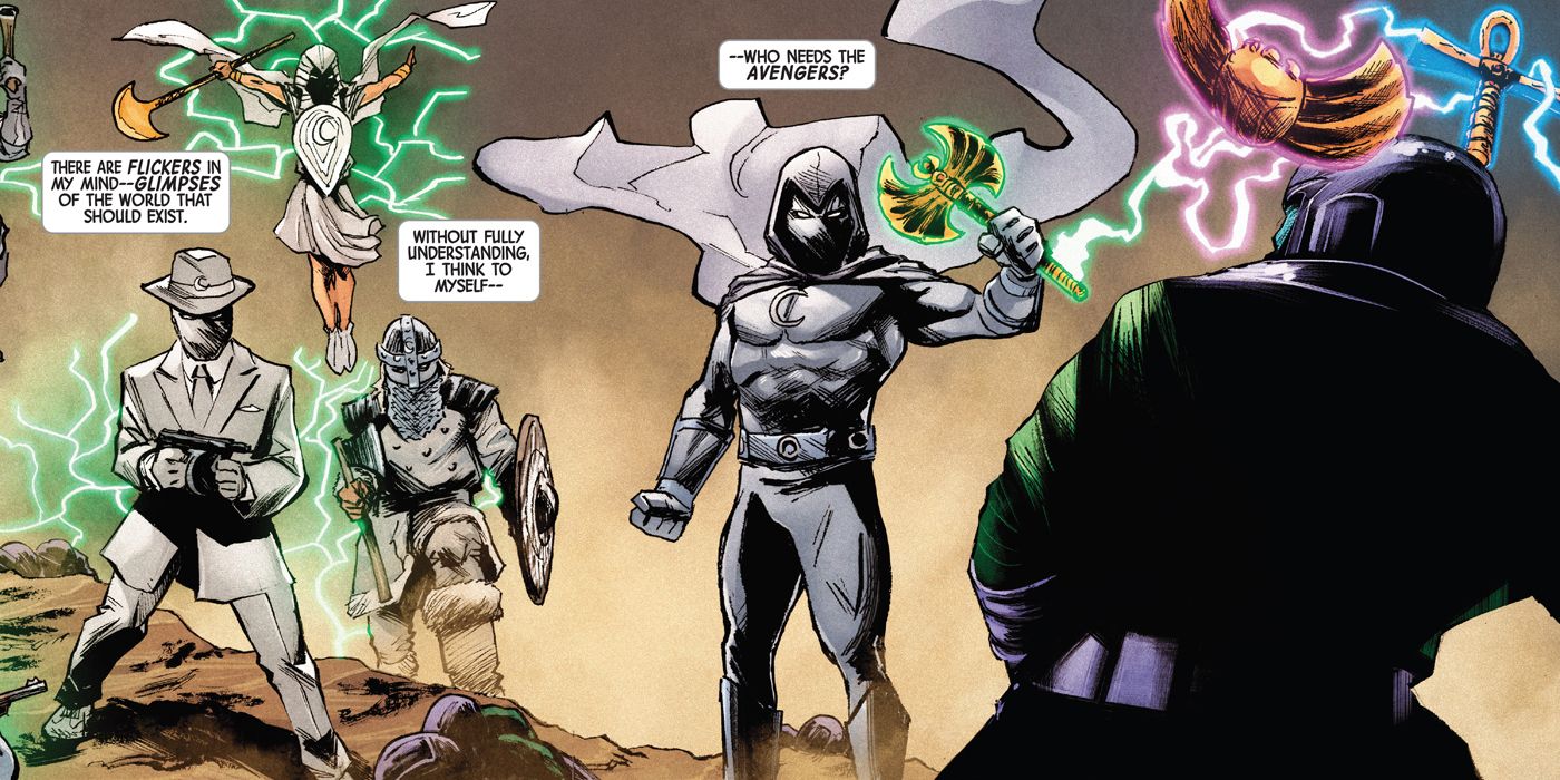 Moon Knights from across time vs Kang in Marvel Comics