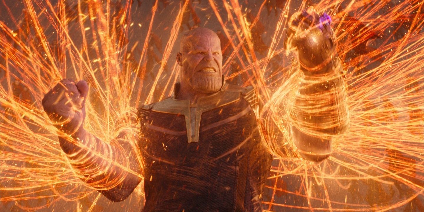 Thanos activating the Soul Stone on Titan