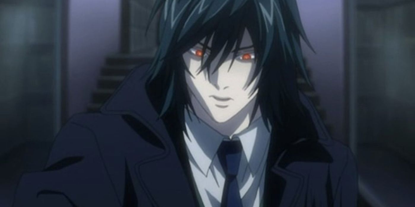 Teru Mikami with disheveled hair and a suit and tie in Death Note
