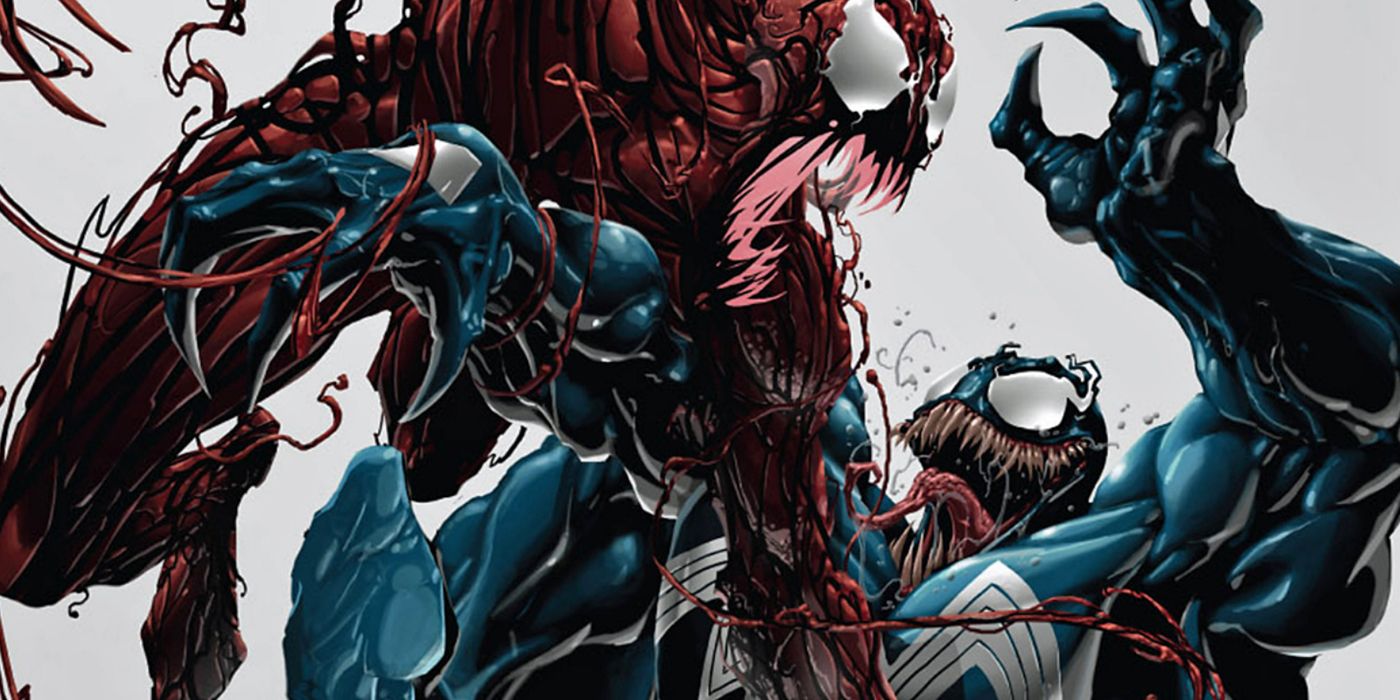 Venom Fights Carnage On The Cover Of Venom Vs. Carnage