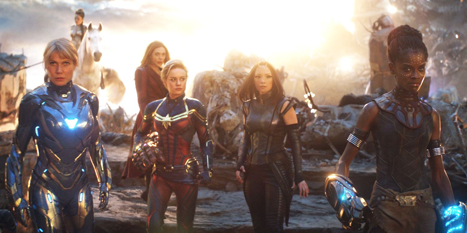 The women heroes team up against Thanos and his forces in Avengers: Endgame.