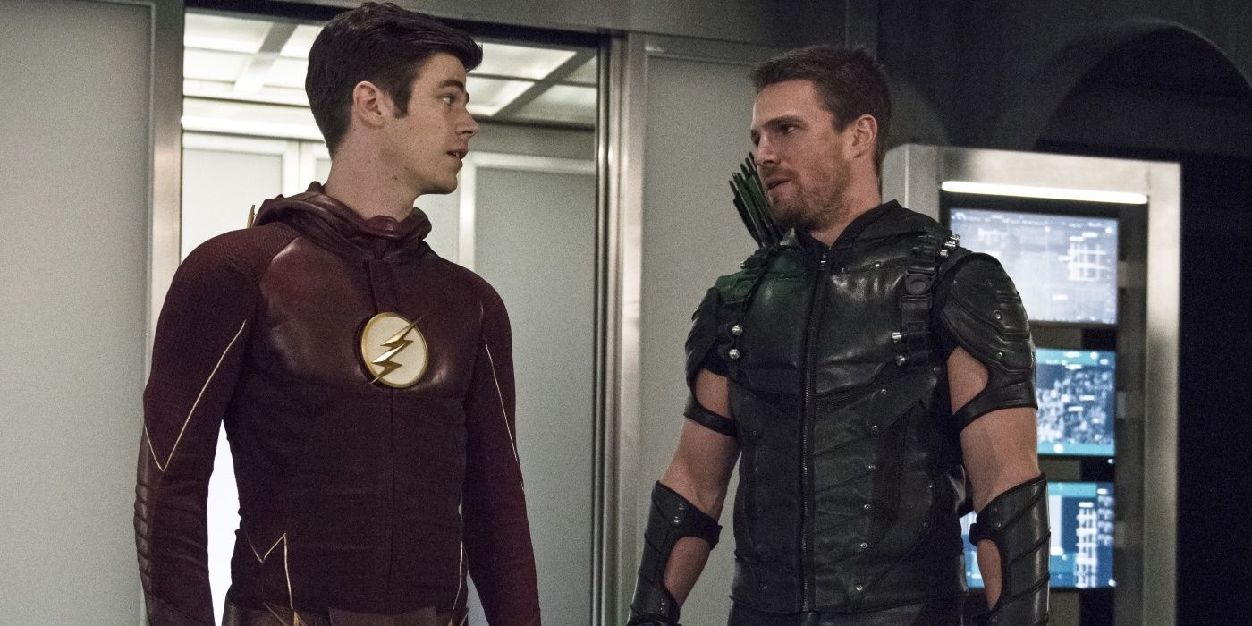 barry and oliver as flash and arrow
