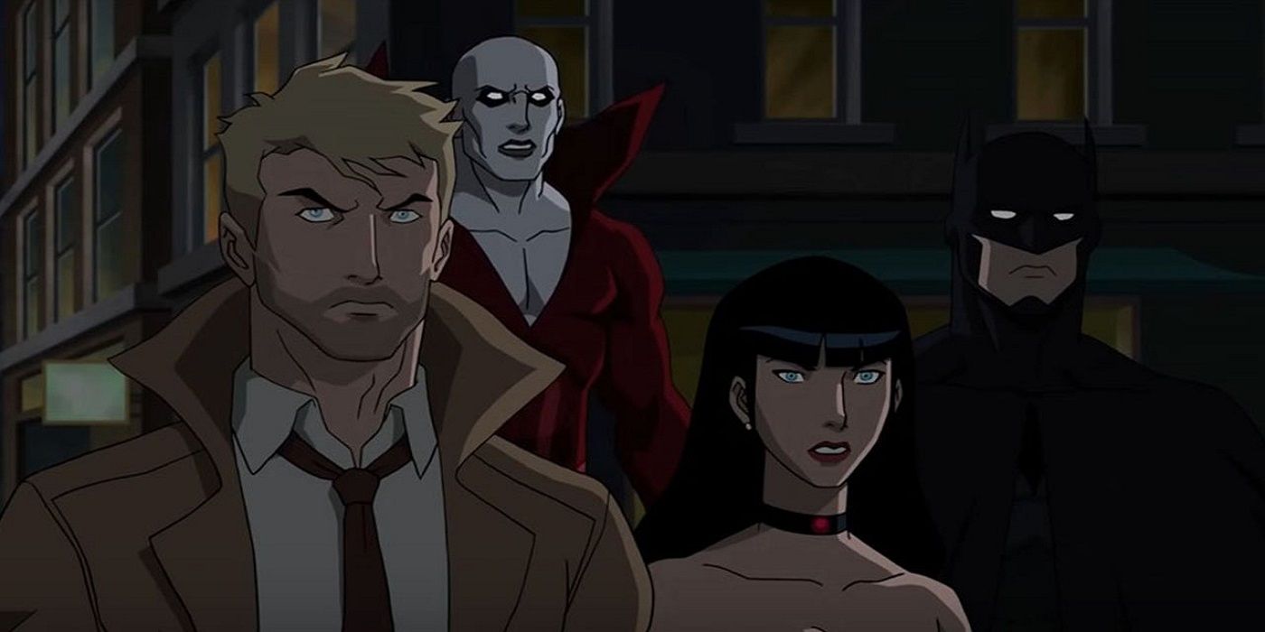 Justice League Dark - Left to Right (John Constantine, Deadman, Zatanna, Batman)