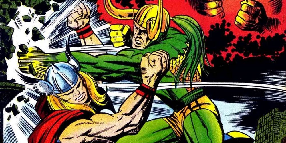 Thor fighting Loki