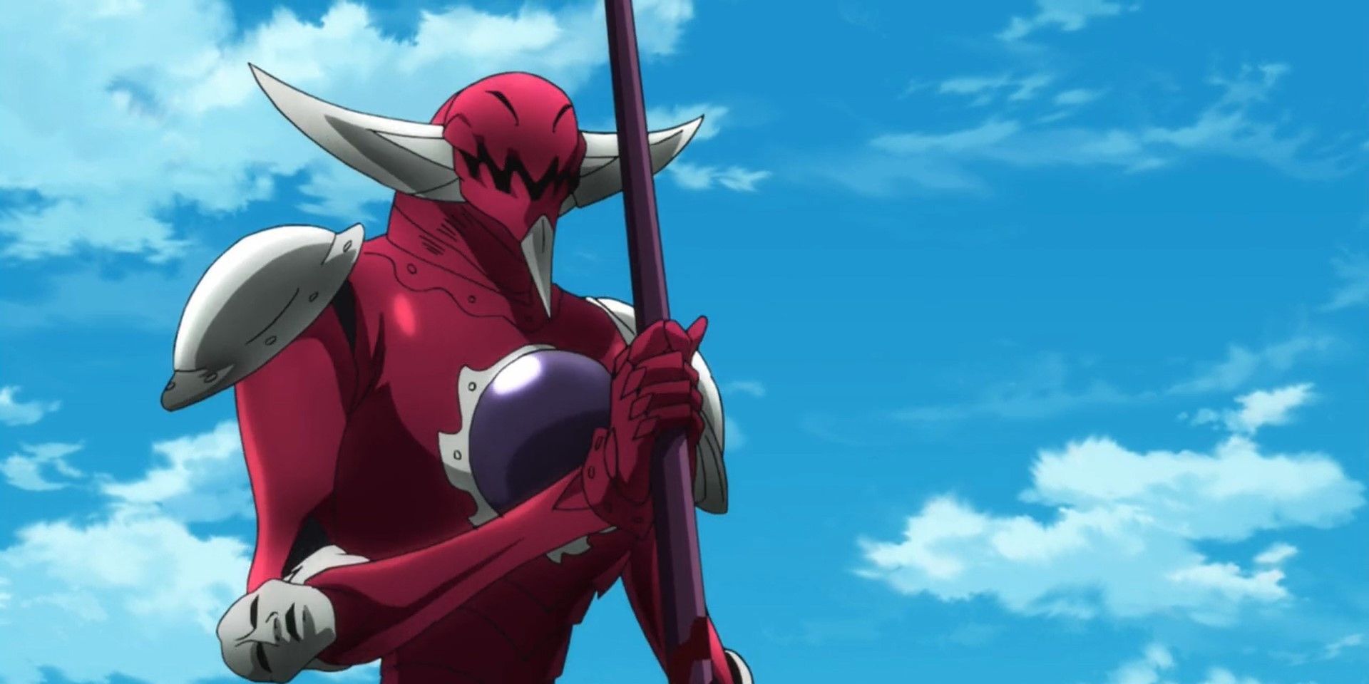 Galand stands towering with a rod in his hand during The Seven Deadly Sins