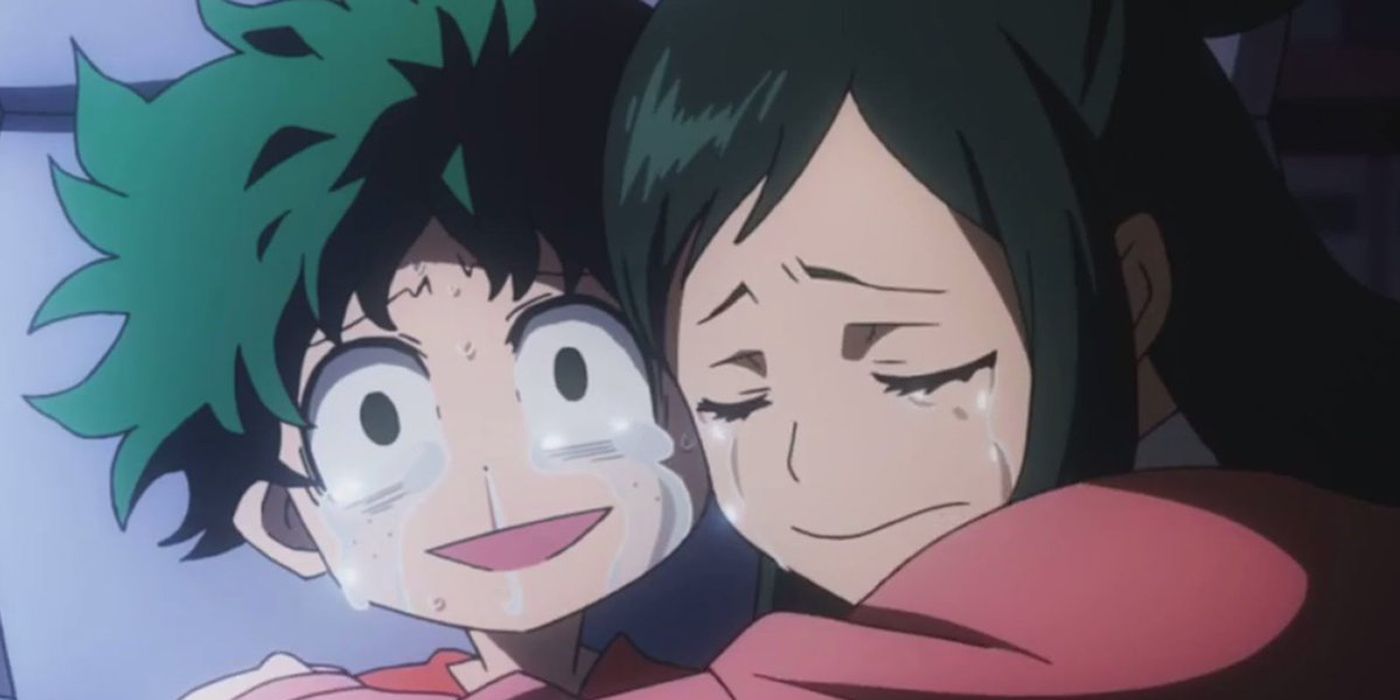 Young Deku crying