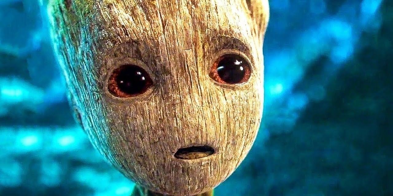Baby Groot with a look of confusion