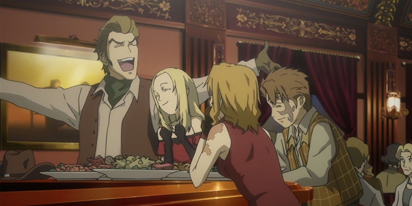 Characters from Baccano in a bar setting. 