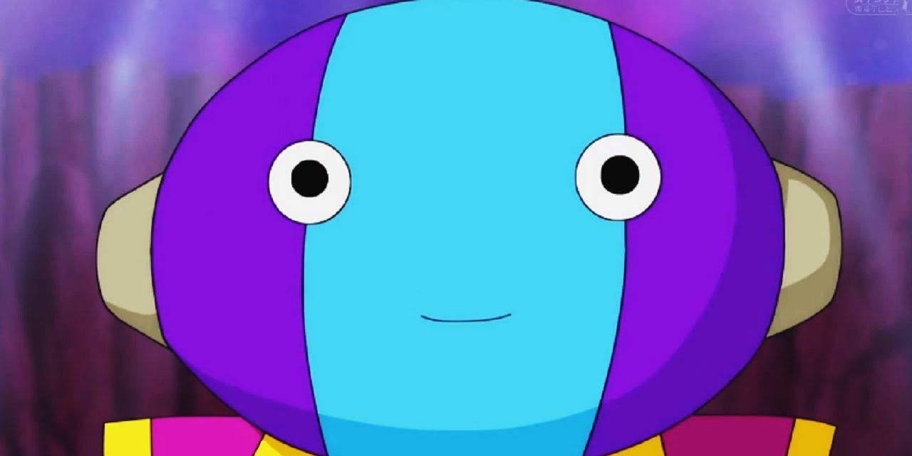 Zeno from Dragon Ball with a smile on his face.