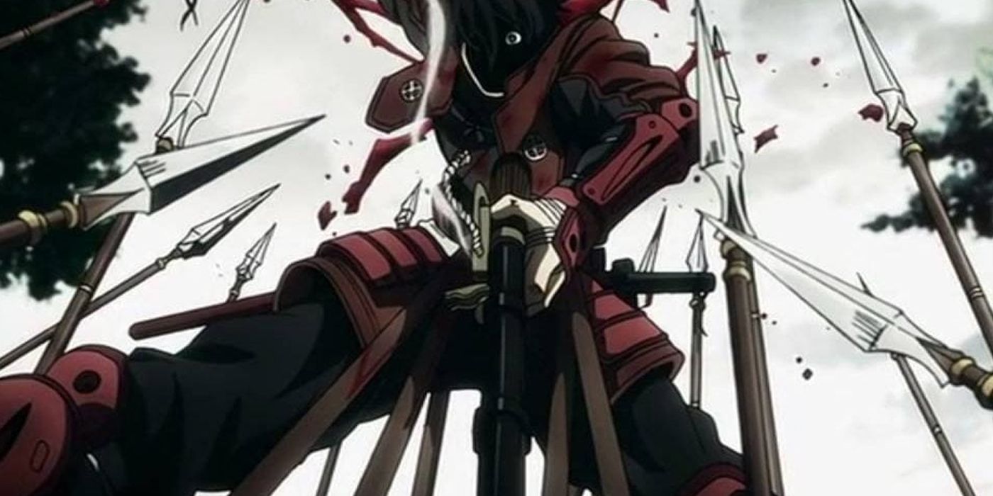 A scene from the anime, Drifters.