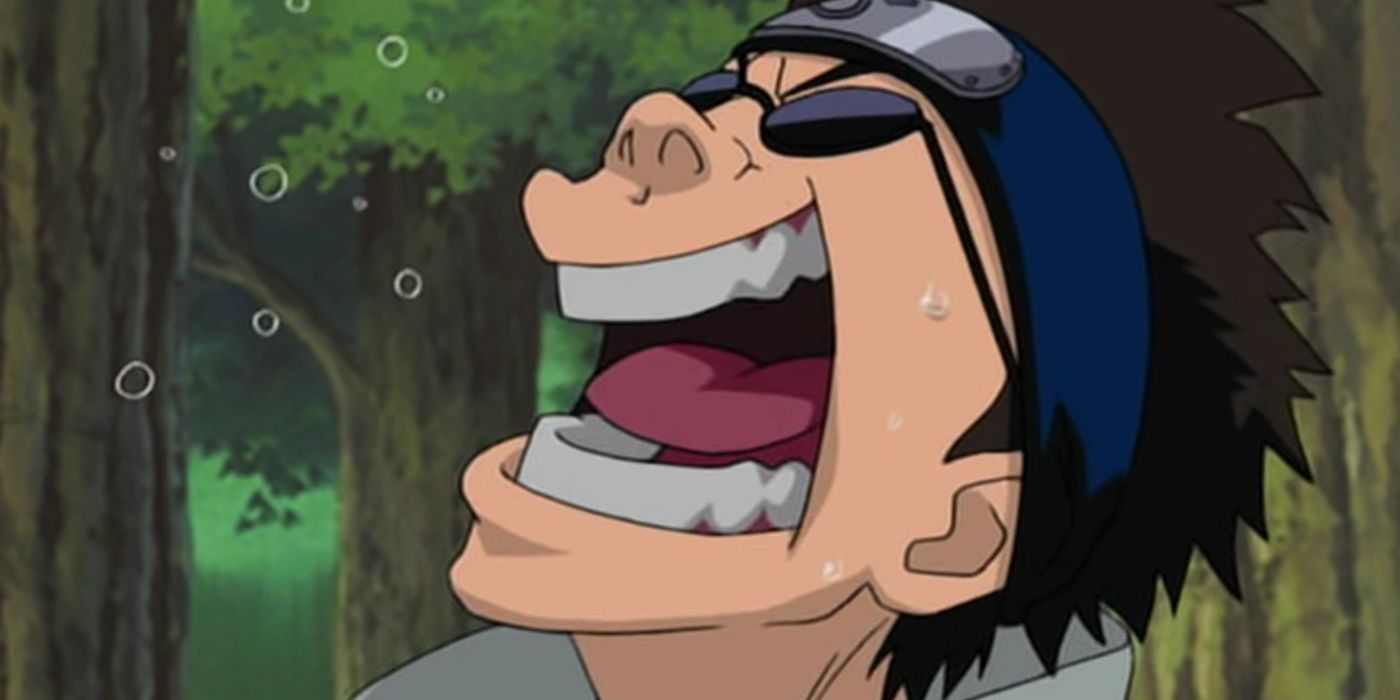 Shino laughing in Naruto episode 186