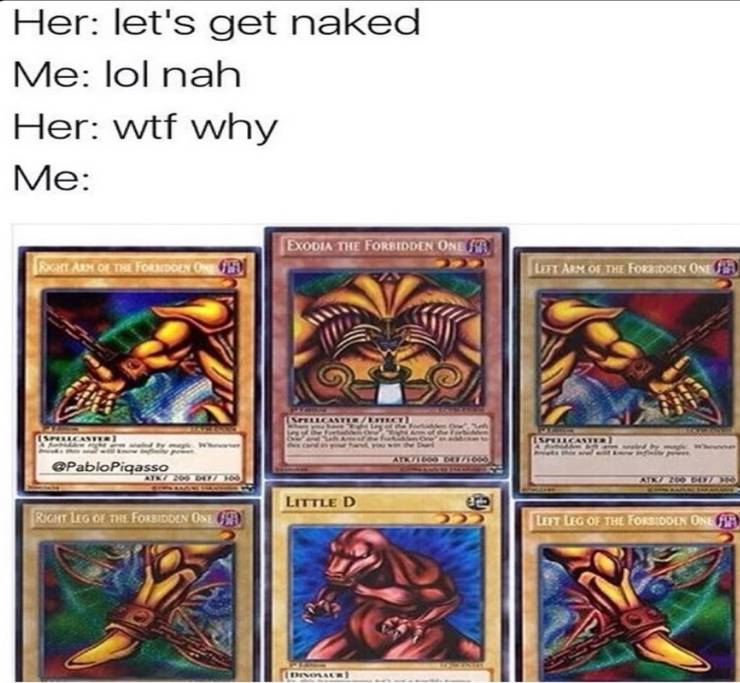 Yu Gi Oh 10 Hilarious Exodia Memes That Will Make You Cry Cbr