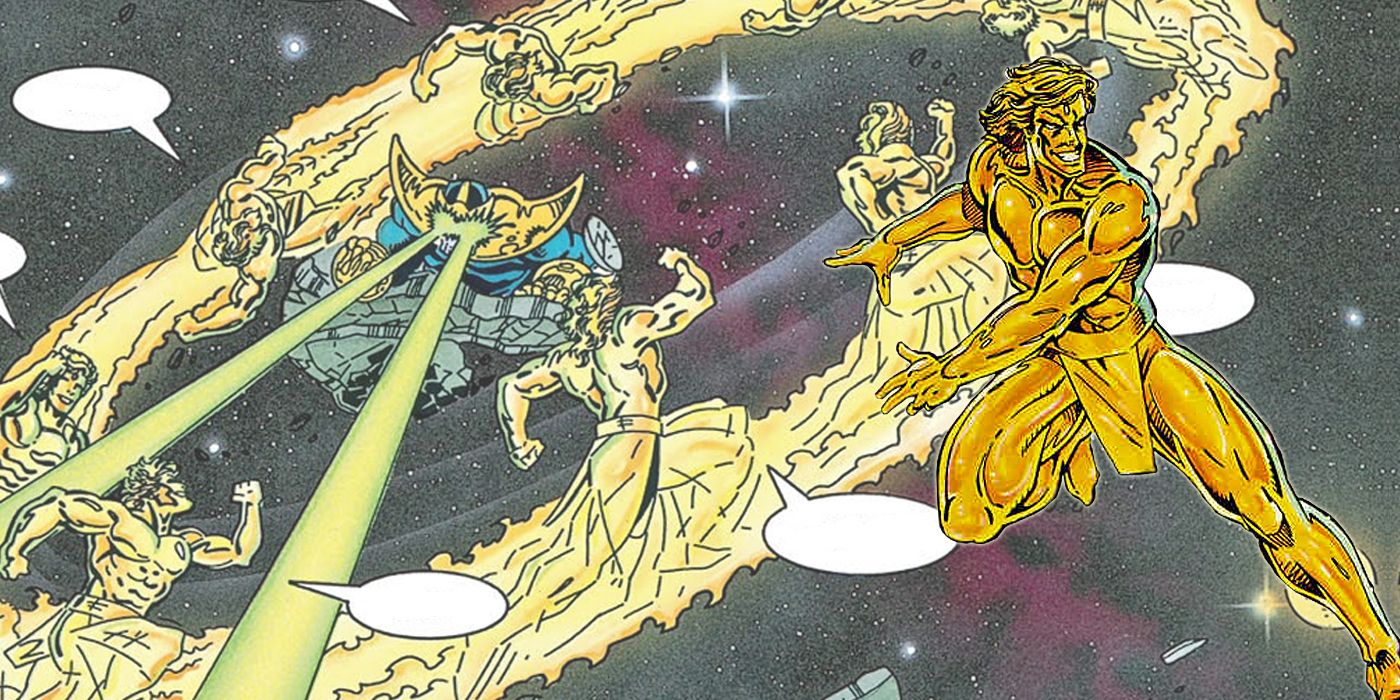 A Marvel Comic panel of Runner running through Space at top speed