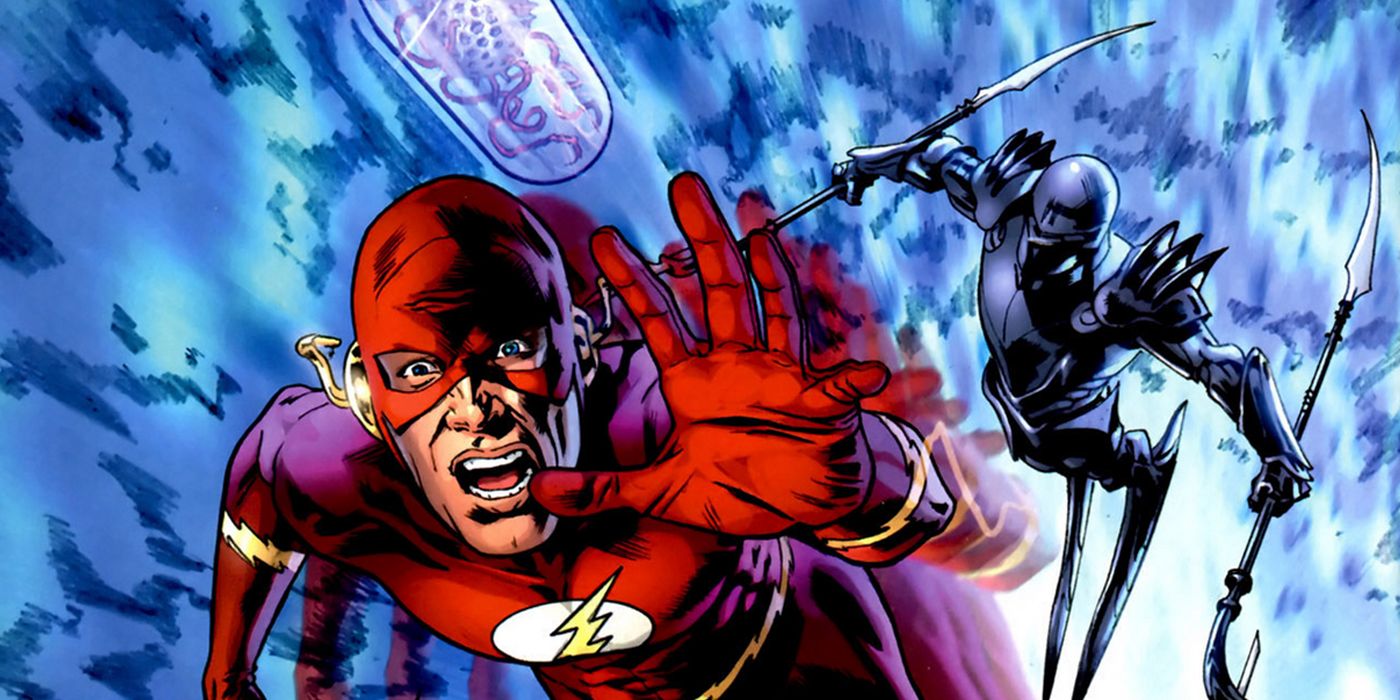 Barry Allen running out of the Speed Zone in Final Crisis
