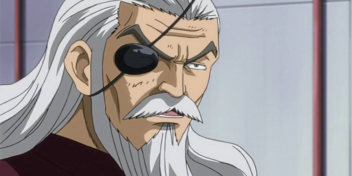 Hades speaking while wearing an eyepatch in Fairy Tail