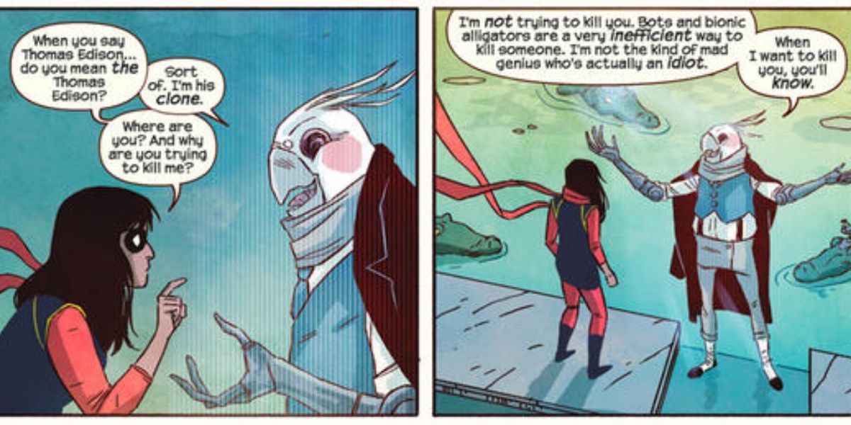 Ms. Marvel talks with the Inventor