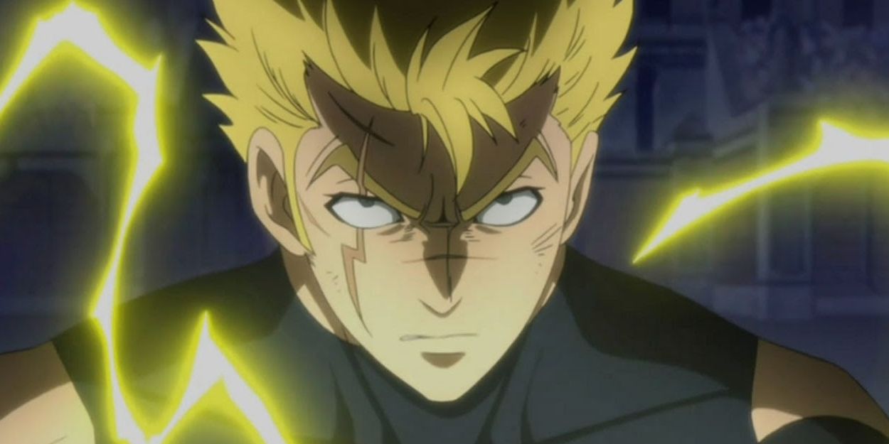 Laxus surrounded by lightning Fairy Tail
