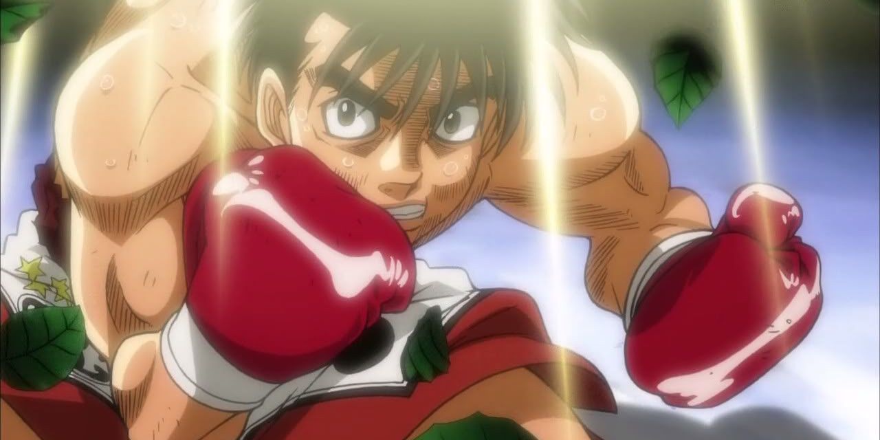 Ippo in the midst of a boxing match (Fighting Spirit)