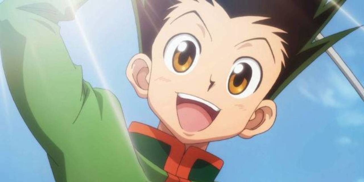 Gon is waving cheerfully (Hunter x Hunter)