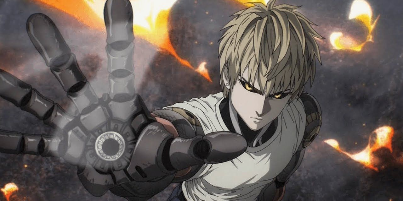 Genos just shot a laser from his cyborg hand (One-Punch Man)