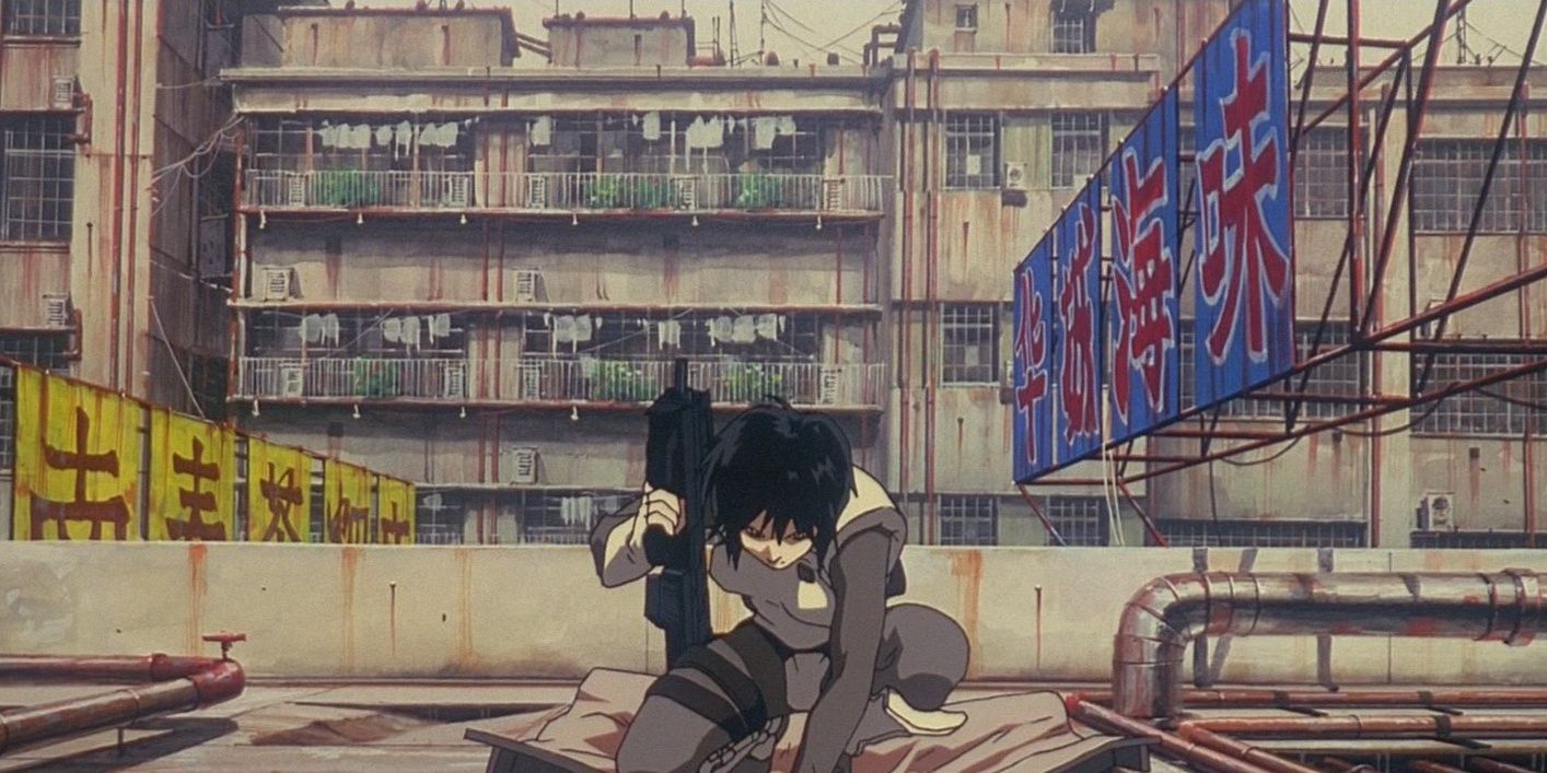 Motoko in City Ghost in the Shell