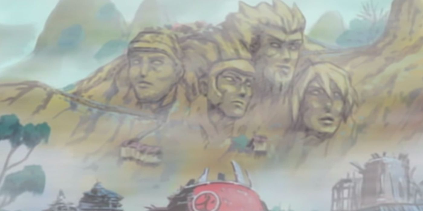 The giant rock Hokage faces in Naruto episode 206