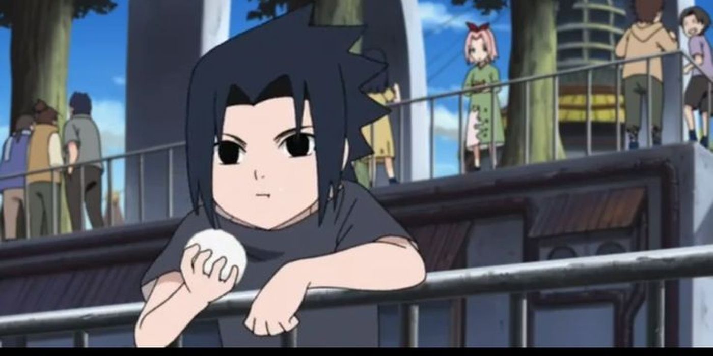 Sasuke eating onigiri