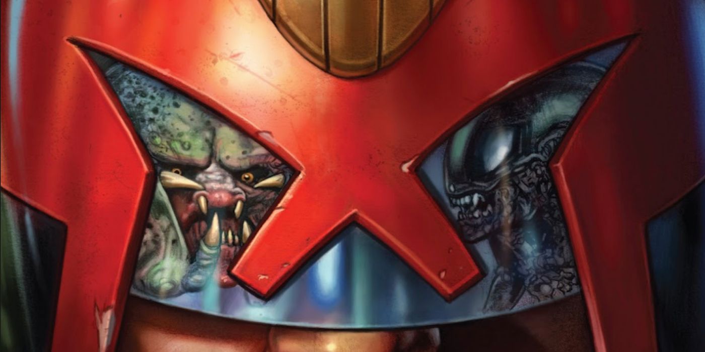 Predator vs Judge Dredd vs Aliens helmet