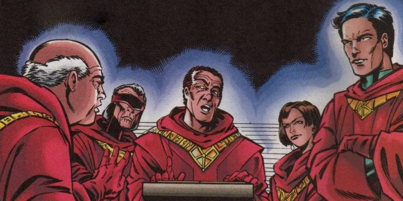 Norman Osborn prepares to begin the ritual in the Spider-Man story, Gathering of the Five