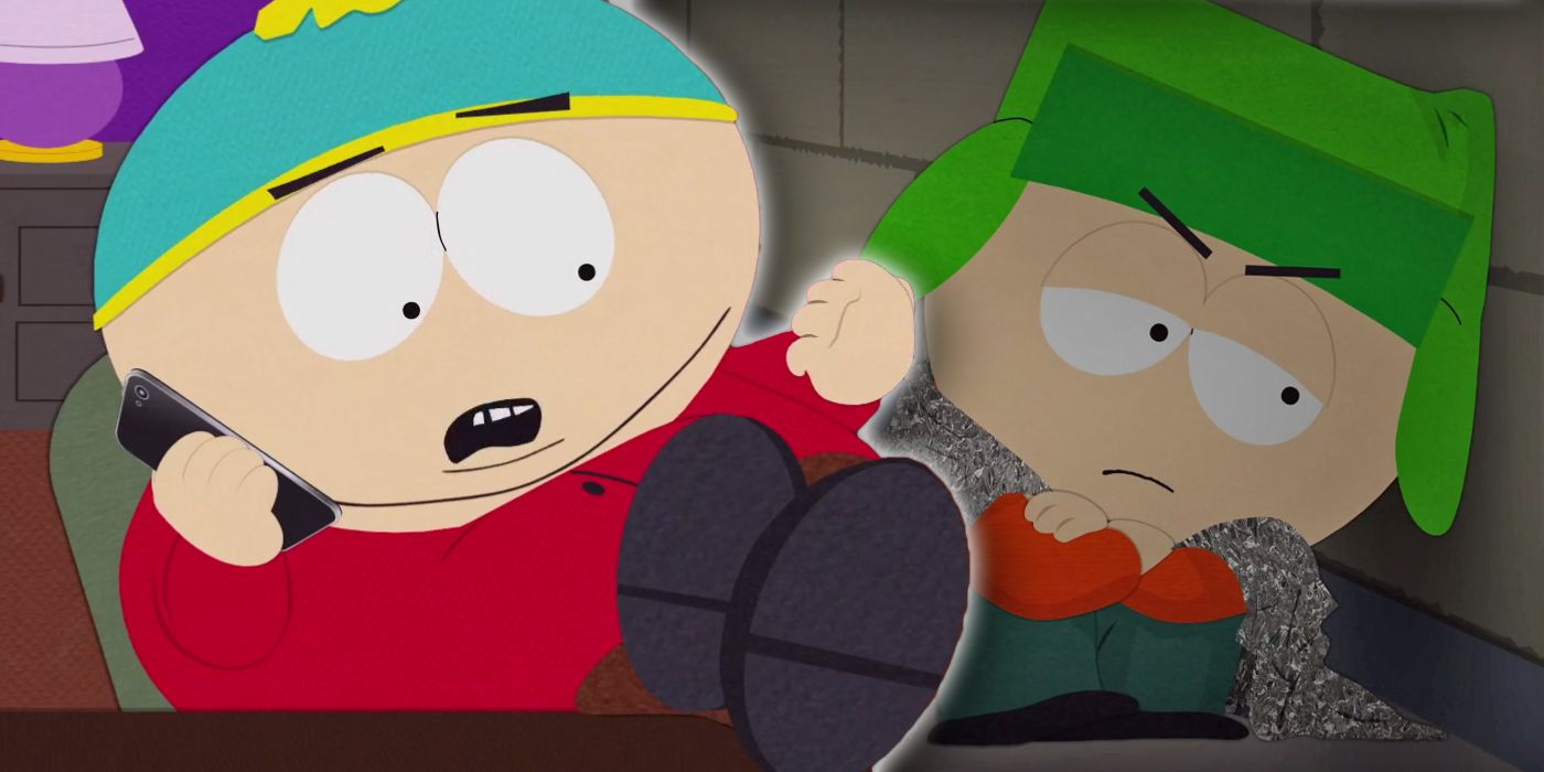Cartman and Kyle in South Park