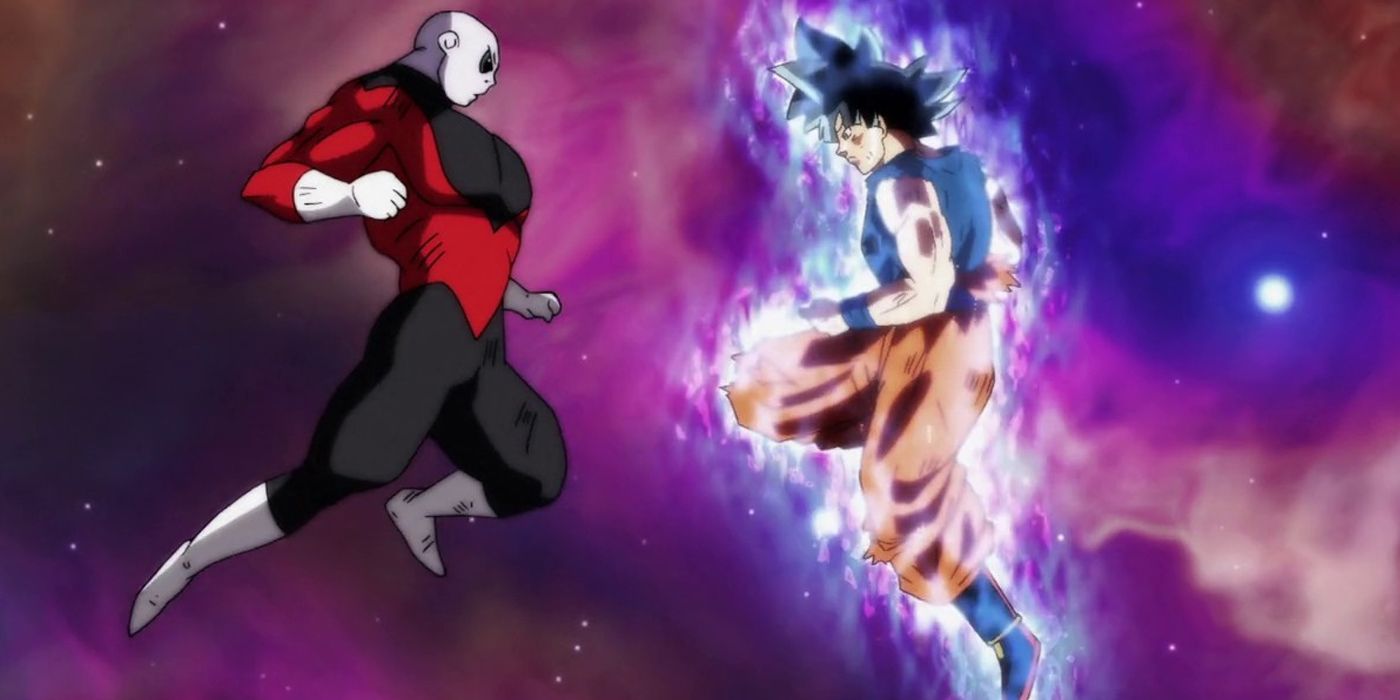 Ultra Instinct Goku versus Jiren in Dragon Ball Super's Tournament of Power