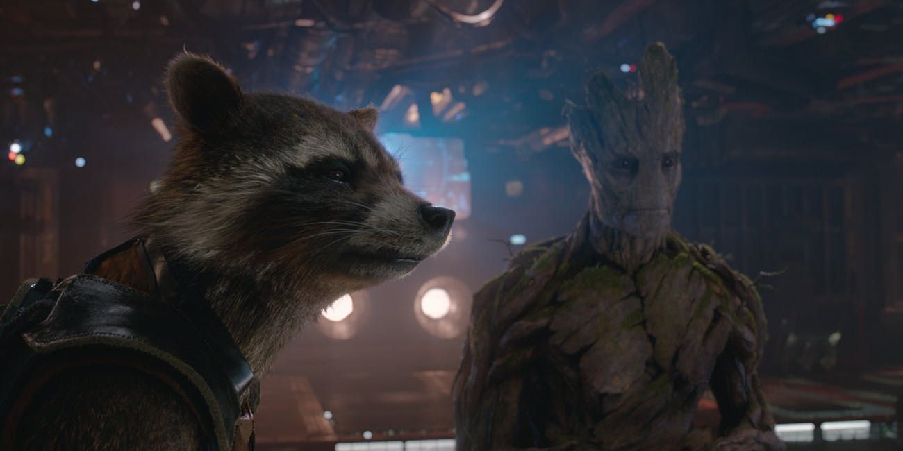Rocket and Groot in the MCU's Guardians of the Galaxy.