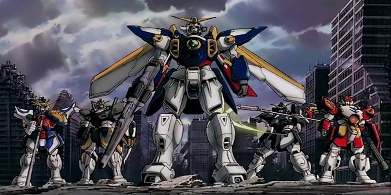 Anime 10 Gundam wing 5 Gundams