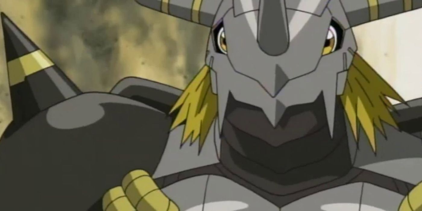 BlackWarGreymon looking pensive in Digimon Adventure 02.
