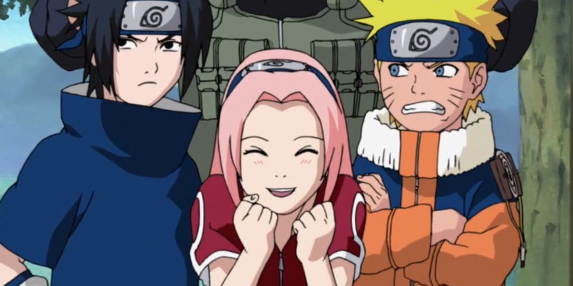 Naruto Uzumaki, Sasuke Uchiha, & Sakura Haruno pose (Naruto)