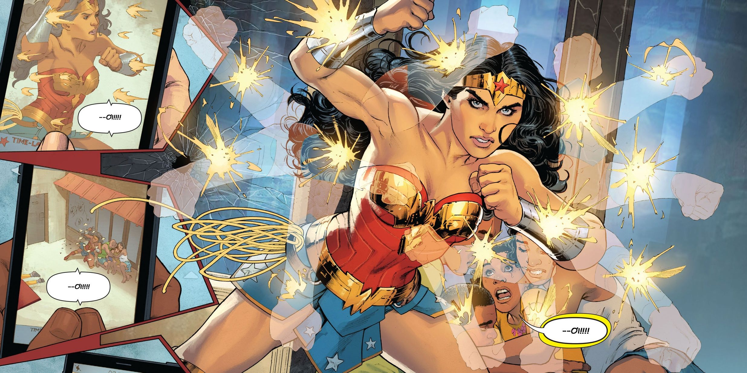 7 Wonder Woman deflecting bullets in amazon armor Cropped