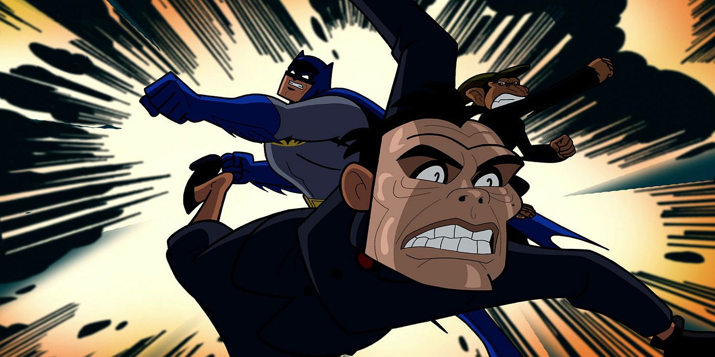 Still-frame knockouts are the anime-influence for Batman.