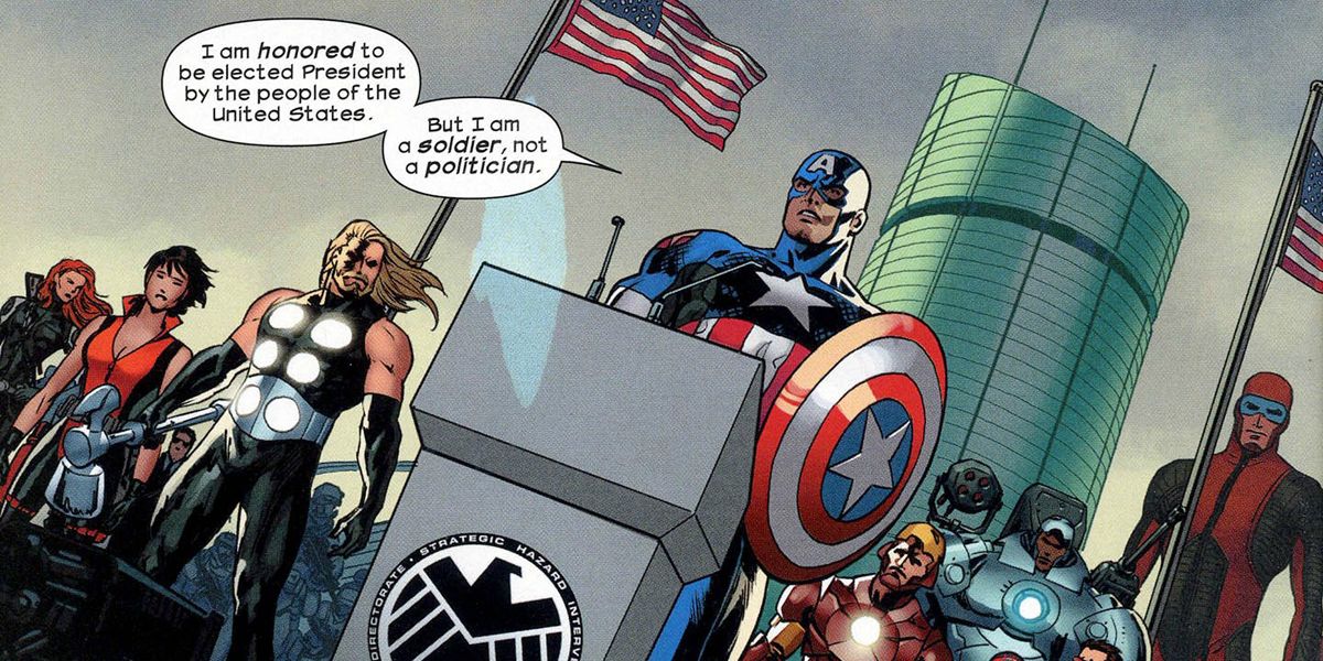 Ultimate Captain America accepts the US presidency in Marvel Comics