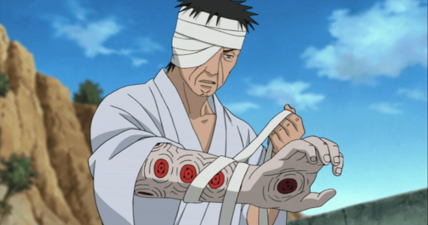 Danzo revela o Sharingan em seu braço