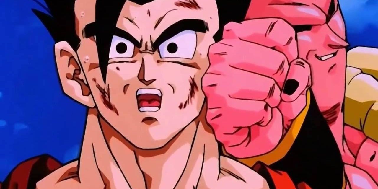 Super Buu knocks out Ultimate Gohan in Dragon Ball Z