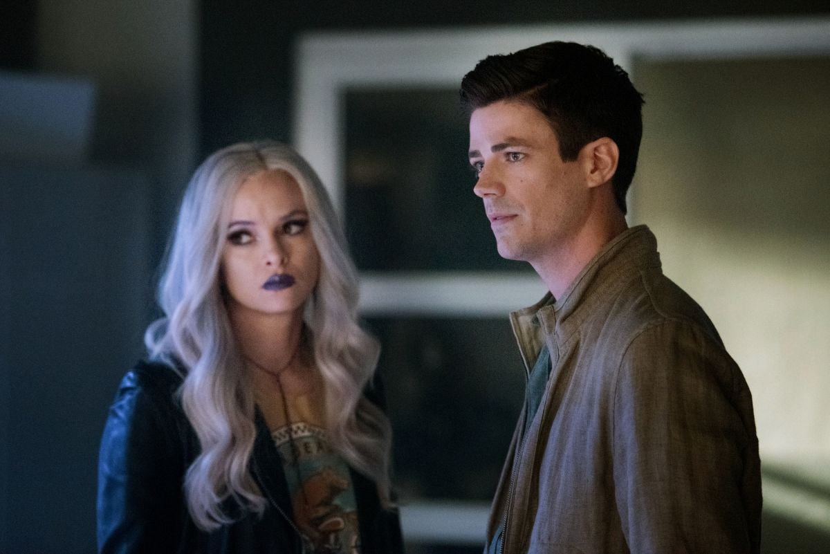 Danielle Panabaker as Killer Frost and Grant Gustin as Barry Allen in The Flash