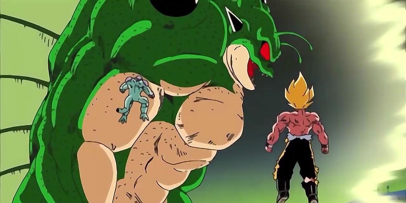 Porunga gets summoned in front of Goku and Frieza in Dragon Ball Z