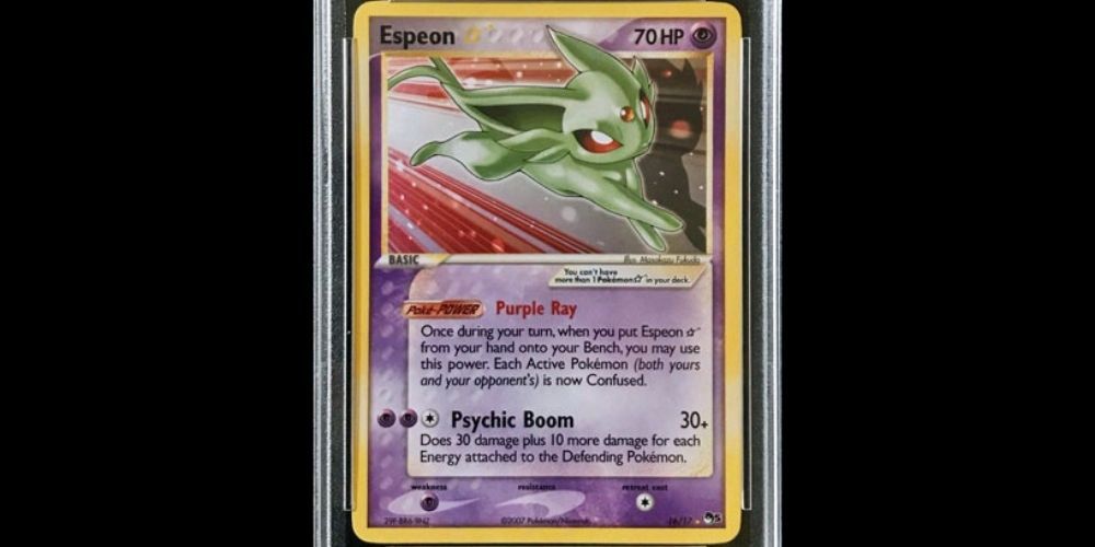 The gold star Espeon card