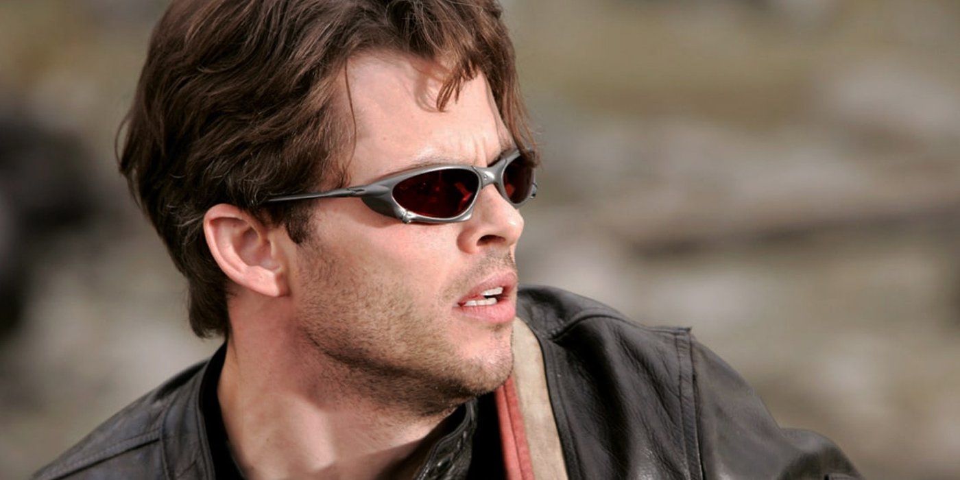 James Marsden's Cyclops with a bewildered expression in X-Men: The Last Stand