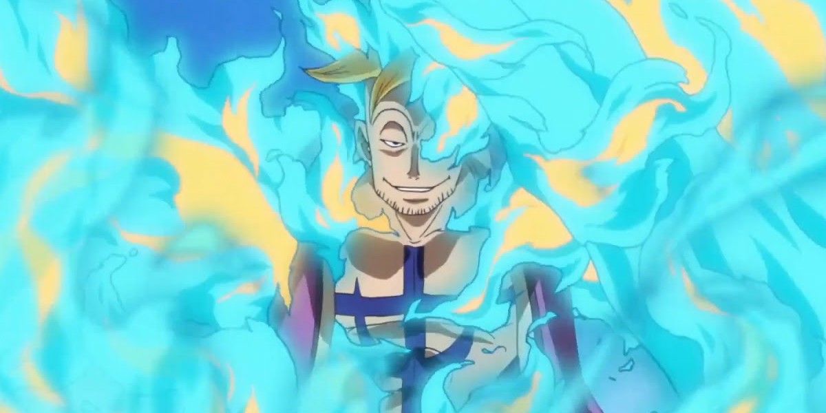 Marco The Phoenix blue flames One Piece