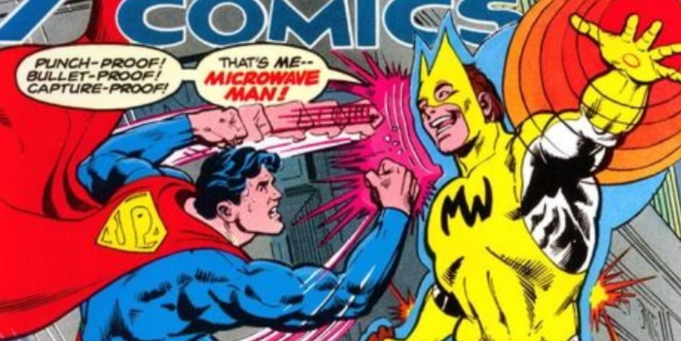 Superman vs Microwaveman in Bronze Age Dc comics