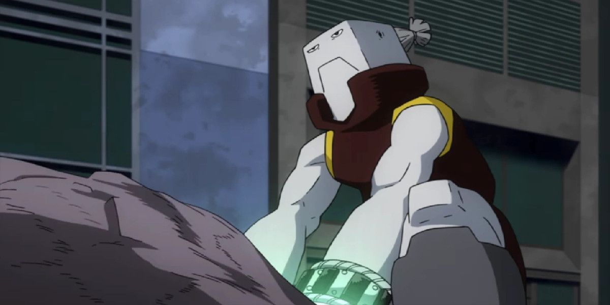 Cementoss manipulates cement with his Quirk in My Hero Academia