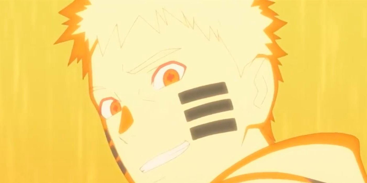Naruto in his Six Paths Sage Mode To Protect Boruto